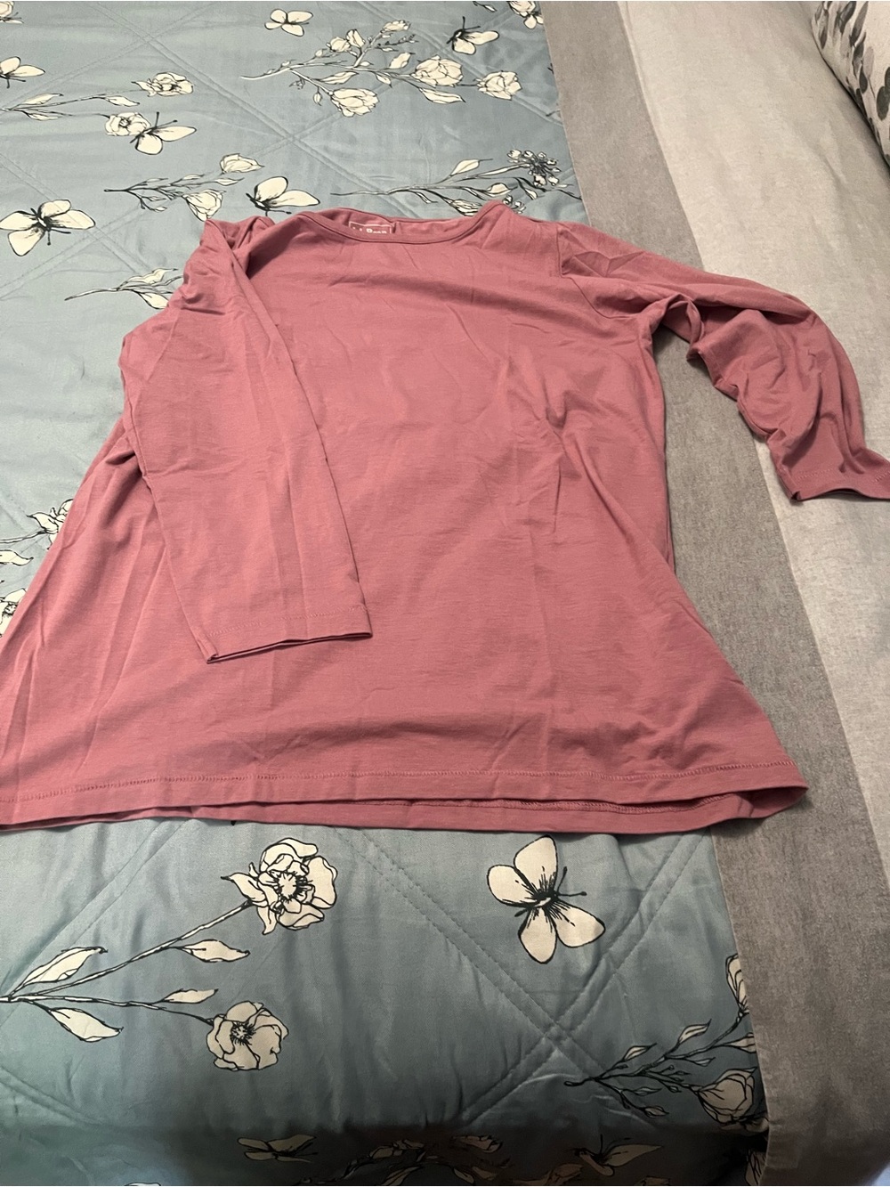 L.L. Bean Long Sleeve Crewneck Top - Dusty Rose